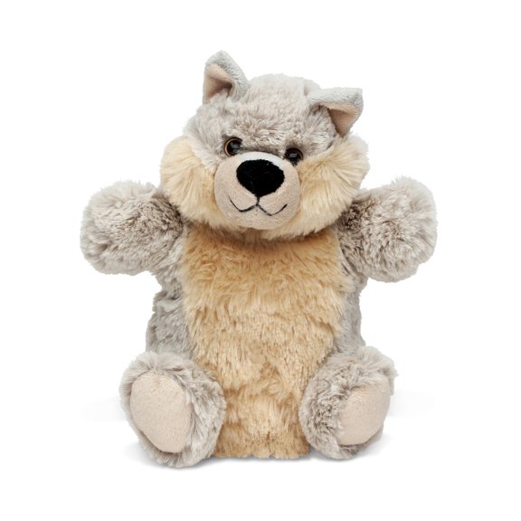 DolliBu Wolf Plush Hand Puppet For Kids - Soft Furry Stuffed Animal Hand Puppet Toy for Puppet Show Games & Puppet Theaters for Kids, Adult's Cute Puppets Educational Toy to Teach Children & Toddlers