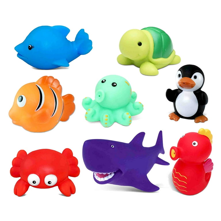Dollibu Bath Buddies Ocean Critters Rubber Squirter Toys