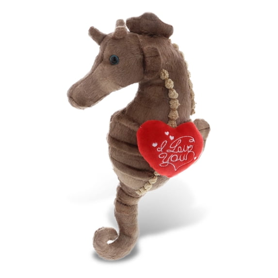 Dollibu I Love You Heart Baby Soft Plush Seahorse - 11.75 inches