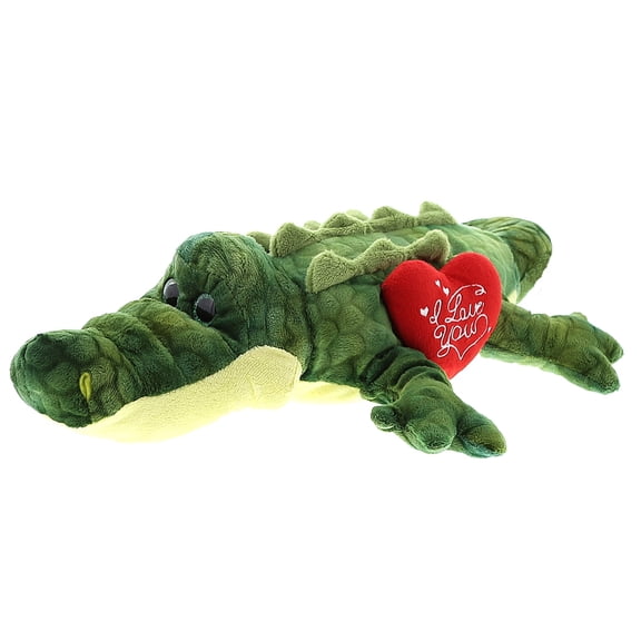 Dollibu I Love You Heart Green Gator Plush - 18 inches