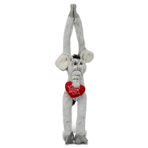 Dollibu I Love You Heart Hanging Elephant Plush - 21 inches