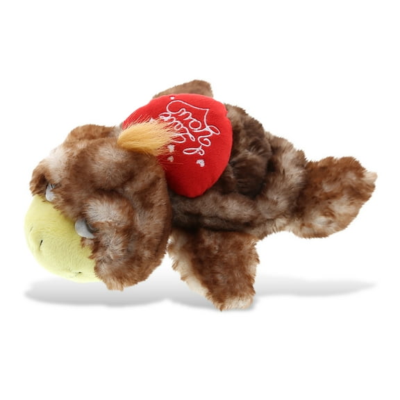 Dollibu I Love You Heart Small Brown Sea Turtle Plush Stuffed Animal - 7 inches