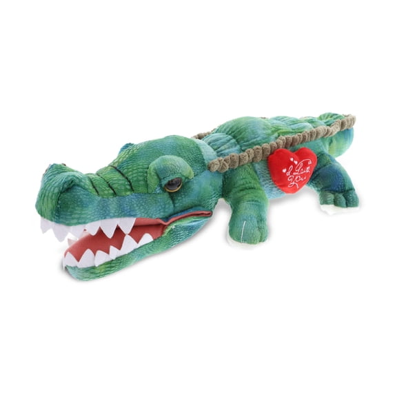 Dollibu I Love You Heart Wild Collection Plush Alligator Stuffed Animal - 24 inches