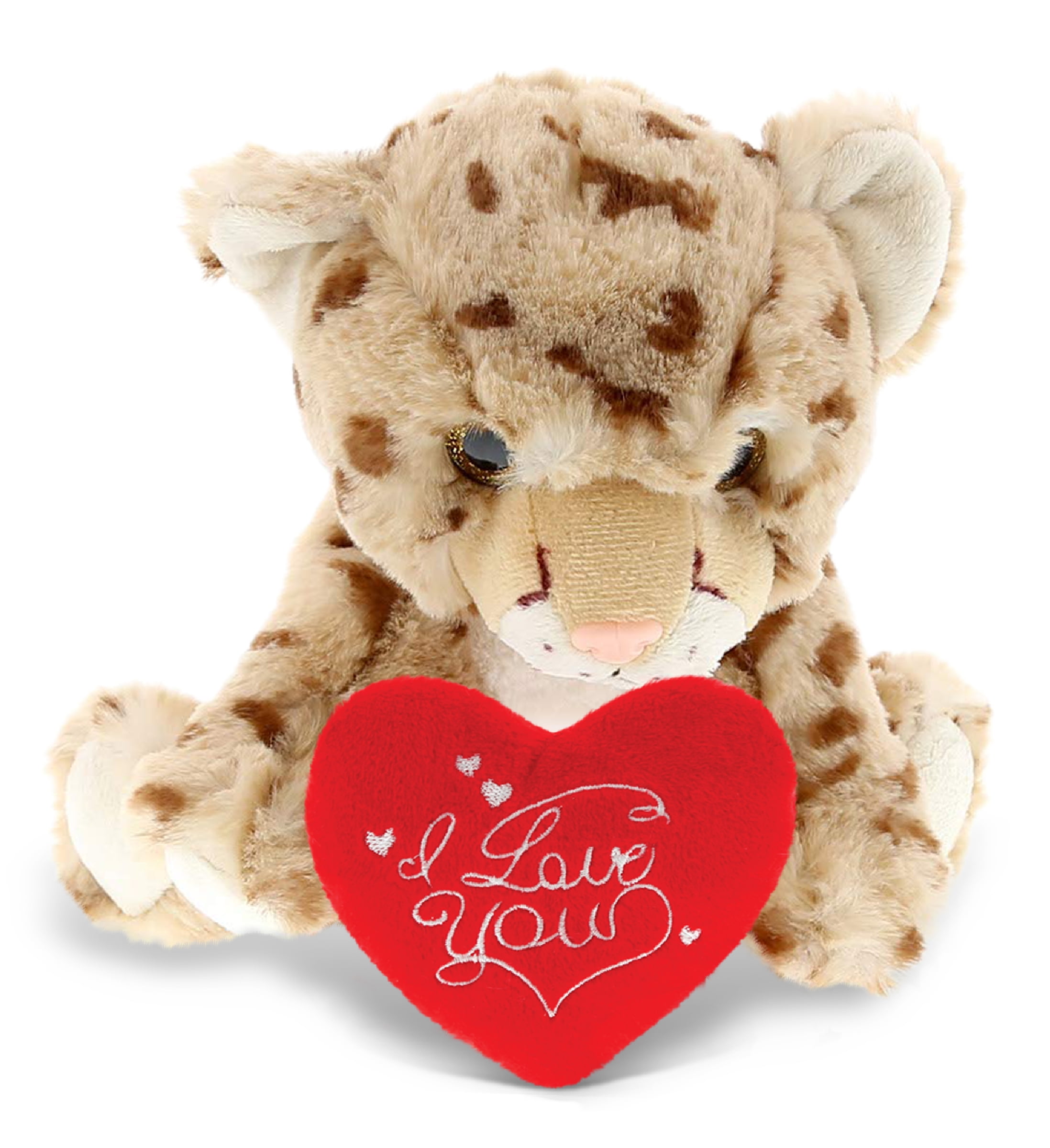 Dollibu Plush Cheetah I Love You Message Stuffed Animal 8.5