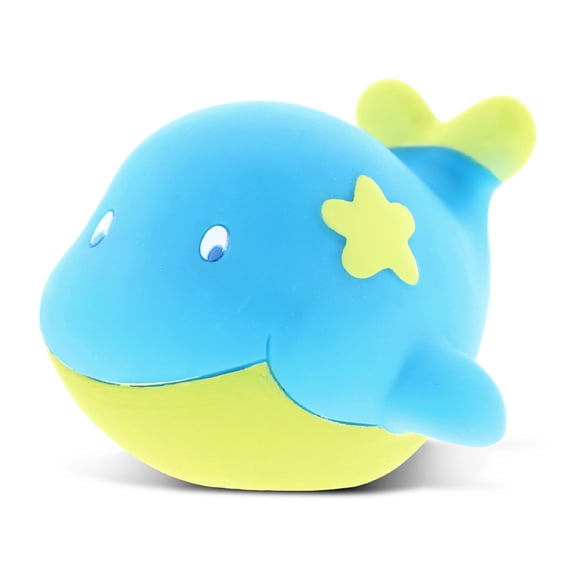 Dollibu Whale Rubber Bath Toy Squirter Blue Bath Buddy Fun Floater Animal Collection 2.75 Inch Affordable Gift for Babies Safe For All NO Age Restrictions Bath Time / Pool Toy Water Party Give