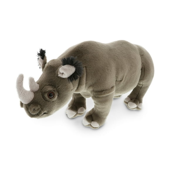 Dollibu Wild Stuffed Animal Soft Plush Collection, Storytime Buddy Rhino Animal for Children, Rhino Plush Safari Stuffed Animals, Peekaboo Critters, Nursery Baby Toys for Girls & Boys - Rhinoceros 18"