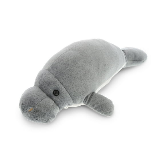 Dollibu Wild Stuffed Animals Soft Plush Collection, Storytime Buddy Animal Gifts for Children, Manatee Plush, Zoo Sea Creature Peekaboo Critters, Nursery Baby Toys for Girls & Boys - Grey Manatee, 10"