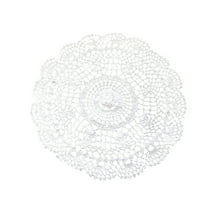 Dollies for Tables, 10.8 Inch Large Cotton Handmade Table Doilies Vintage Round Crochet Doilies Lace Placemats Knitted Tablecloth for Home Kitchen Dining Room Wedding Party Decoration White
