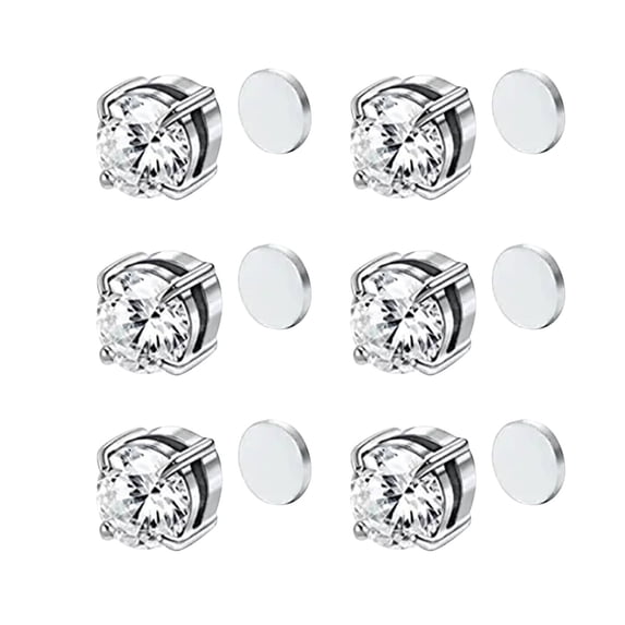 Magnetotherapy Earrings Non Piercing Ear Acupressure 3 Pairs Set Unisex