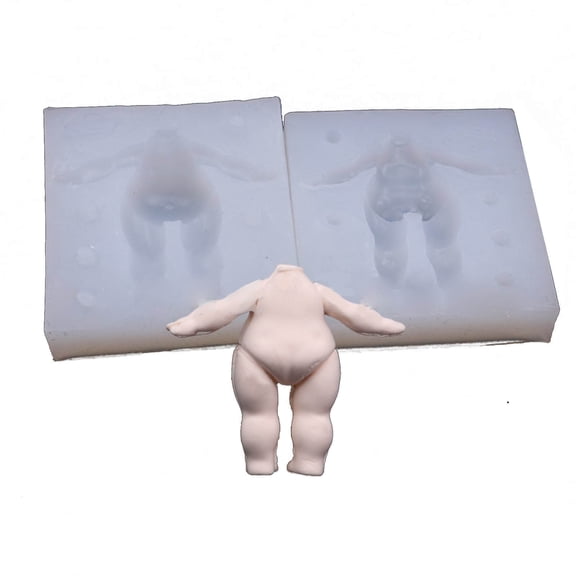 Dolls Body Leg Model Silicone Fondant Molds Plasters Clay Molds Craft Mould Cake Decorating Baking Tool