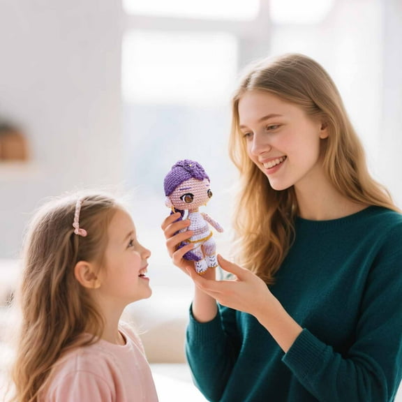 𝑲𝒑𝒐𝒑 𝑫𝒆𝒎𝒐𝒏 𝑯𝒖𝒏𝒕𝒆𝒓𝒔 Dolls Gift for Fans,Handmade Kintted Crochet Plush Doll,Perfect Christmas and Birthdays Toy Gift for Girls Fans