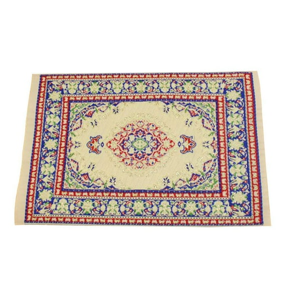 Dolls House Miniature 1: 12 Scale Floor Cover Carpet Area Woven Turkish Style Rug