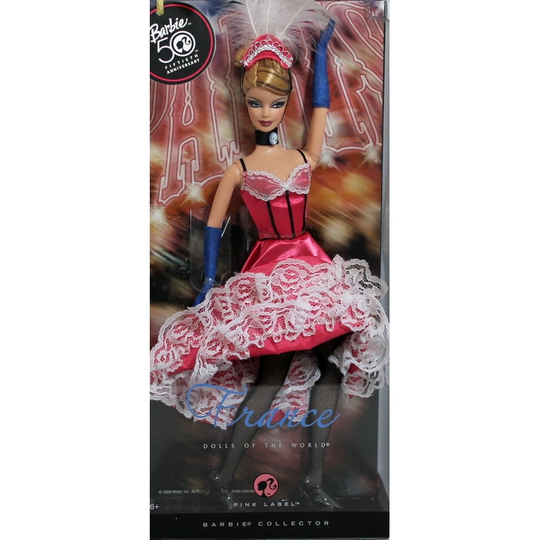 Dolls Of The World France Barbie Doll N4972 Mattel 2008 Pink Label