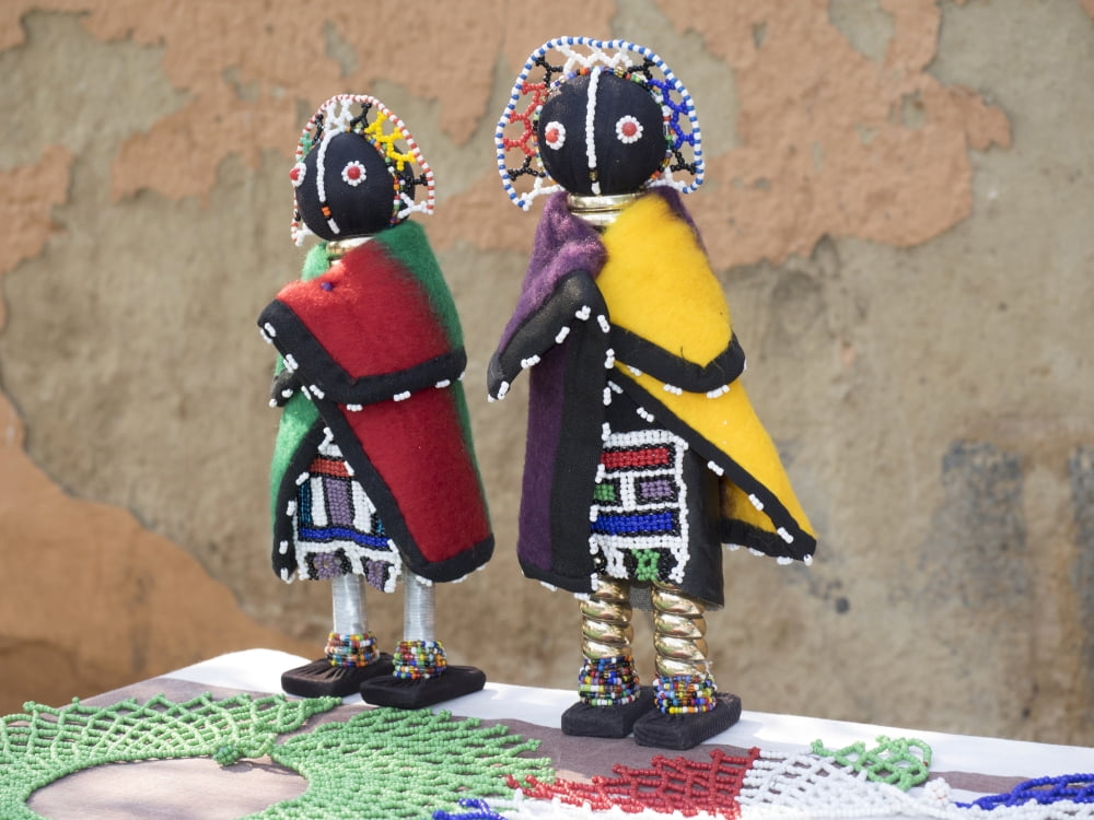 Dolls for sale Soweto Johannesburg Gauteng Province South Africa Canvas Art - Panoramic Images (12 x 16)