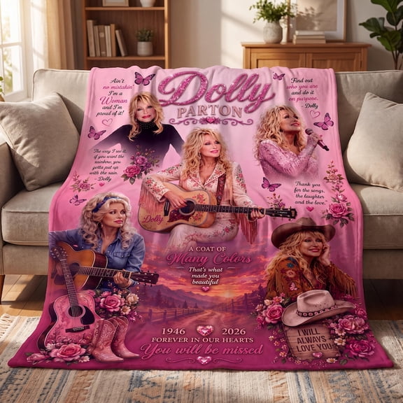 Dolly Blanket, Dolly In Loving Memory Throw, Retro Dolly Forever Blanket