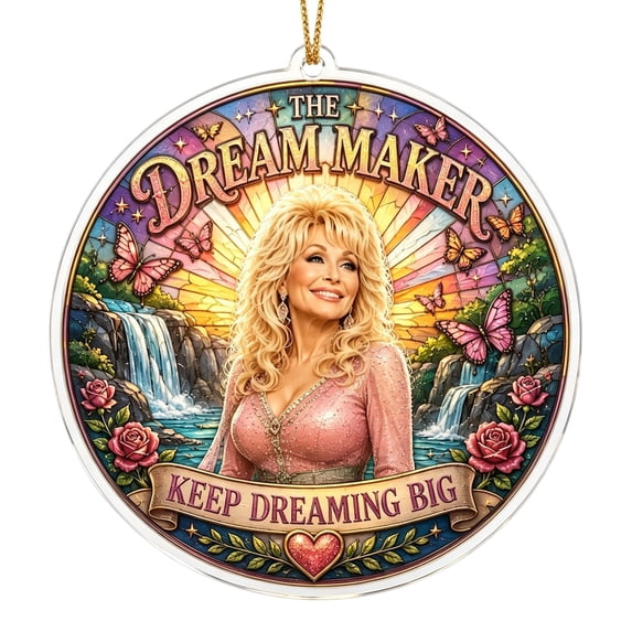 Dolly Christmas Ornament Parton Home Decor Christmas Tree Ornaments Hanging Dolly Christmas Tree Hanging Parton Country Music Theme Figurine Holly Christmas Ornament,Style-T