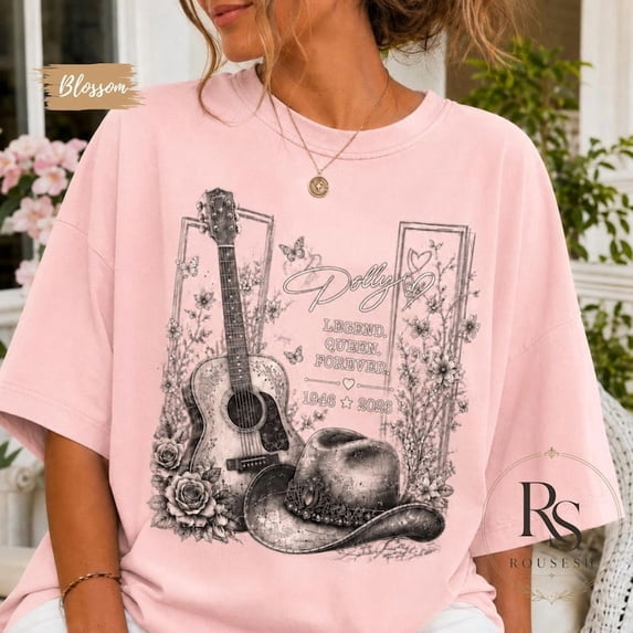 Dolly Country Music Shirt, Dolly Memorial Shirt, Vintage Western Apparel, In Loving Memory Dolly Shirt