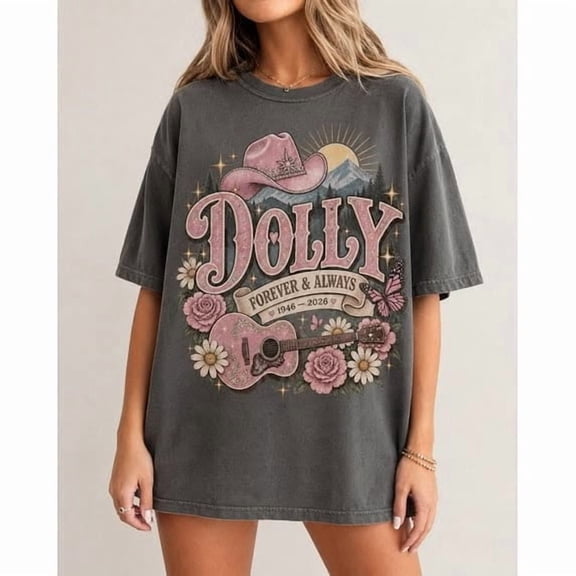 Outdoor Studio Dolly Forever Country Music Tribute Vintage T-Shirt