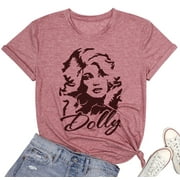 NDESTM Dolly Graphic T Shirt Women Casual Summer Short Sleeve Tops Band Music Lovers TV Show Tees