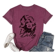 NDESTM Dolly Graphic T Shirt Women Casual Summer Short Sleeve Tops Band Music Lovers TV Show Tees