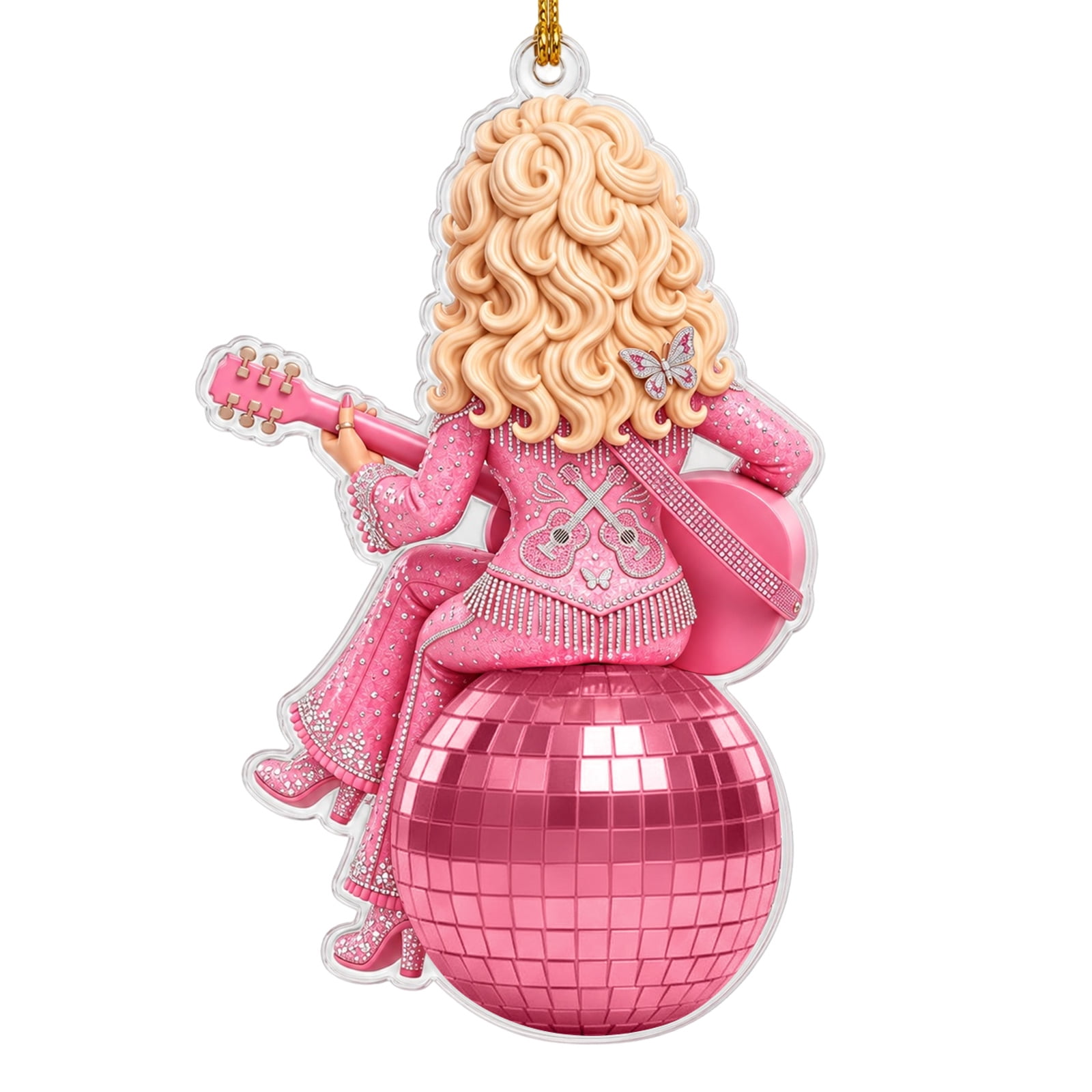 Dolly Home Decor Christmas Tree Hanging Parton Country Music Theme Collectible Acrylic Figurine Holly Christmas Ornament AA
