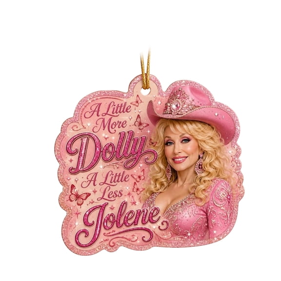 Dolly Home Decor Christmas Tree Hanging Parton Country Music Theme Collectible Acrylic Figurine Holly Christmas Ornament E