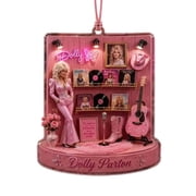 Dolly Home Decor Christmas Tree Hanging Parton Country Music Theme Collectible Acrylic Figurine Holly Christmas Ornament H