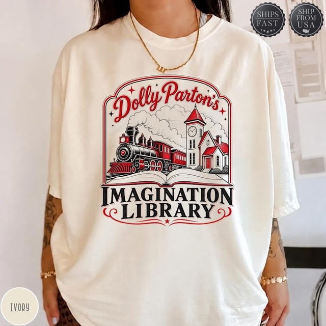 Library Sign Retro Dolly Inspired Shirt, Imagination Library Quote Tee, Country Music T ...