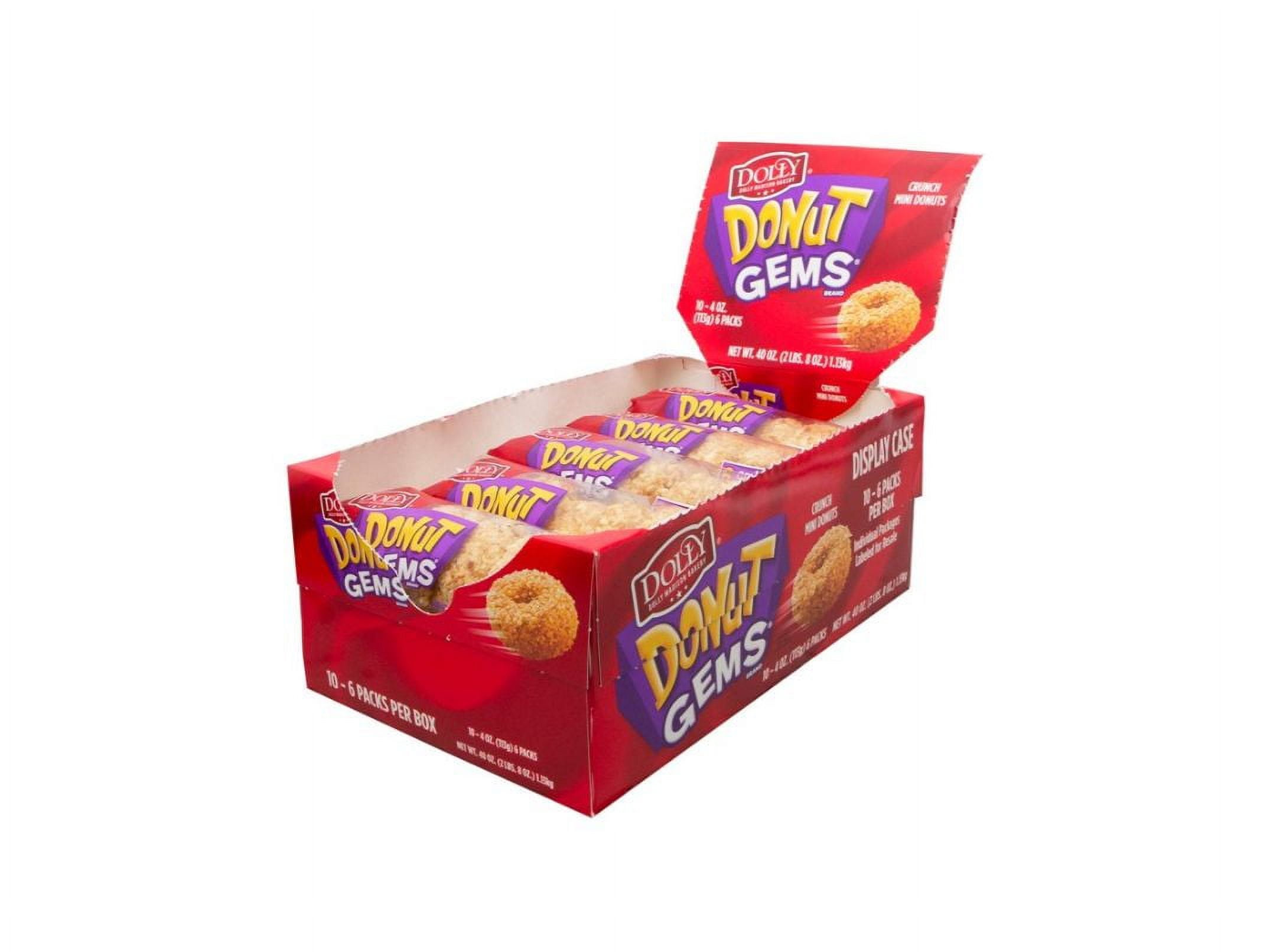 Dolly Madison Crunch Donut Gems, 6 Donut Pack (Case of 6)