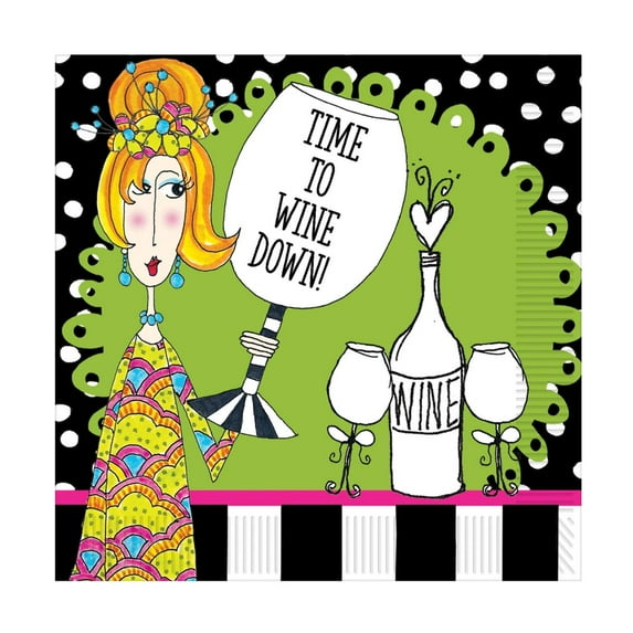 Dolly Mama's Wine Celebrationn Luncheon Napkins