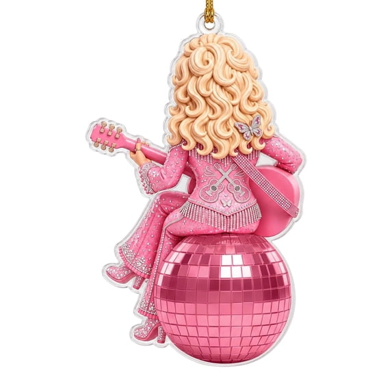 Dolly Memorial Christmas Ornament Parton Home Decor Christmas Tree Decorations Music Hanging Dolly Christmas Tree Hanging Parton Country Music Figurine Keepsake Holiday Gift,Style-I