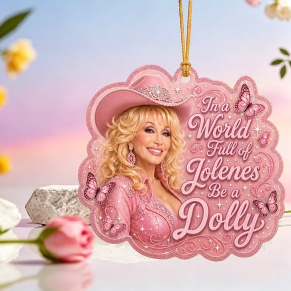 Dolly Memorial Parton Christmas Ornament Commemorative Hanging Tree Pendant for Home Office Shelf Decor Dolly Gifts for Women Festive Party Accessories Keepsake