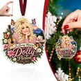 thumbnail image 1 of Dolly Memorial Parton Christmas Ornament Commemorative Hanging Tree Pendant for Home Office Shelf Decor Dolly Gifts for Women Festive Party Accessories, 1 of 8