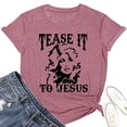 thumbnail image 1 of Dolly Memorial T-Shirt, Parton Country Music Tee Letter Print Tee Women Casual Everyday Wear Lightweight Short Sleeve Tops With Stylish Soft Breathable All Day Comfort, 1 of 2