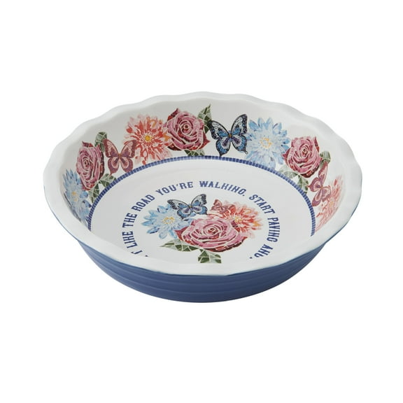 Dolly Parton 10 in Ceramic Pie Dish, Blue