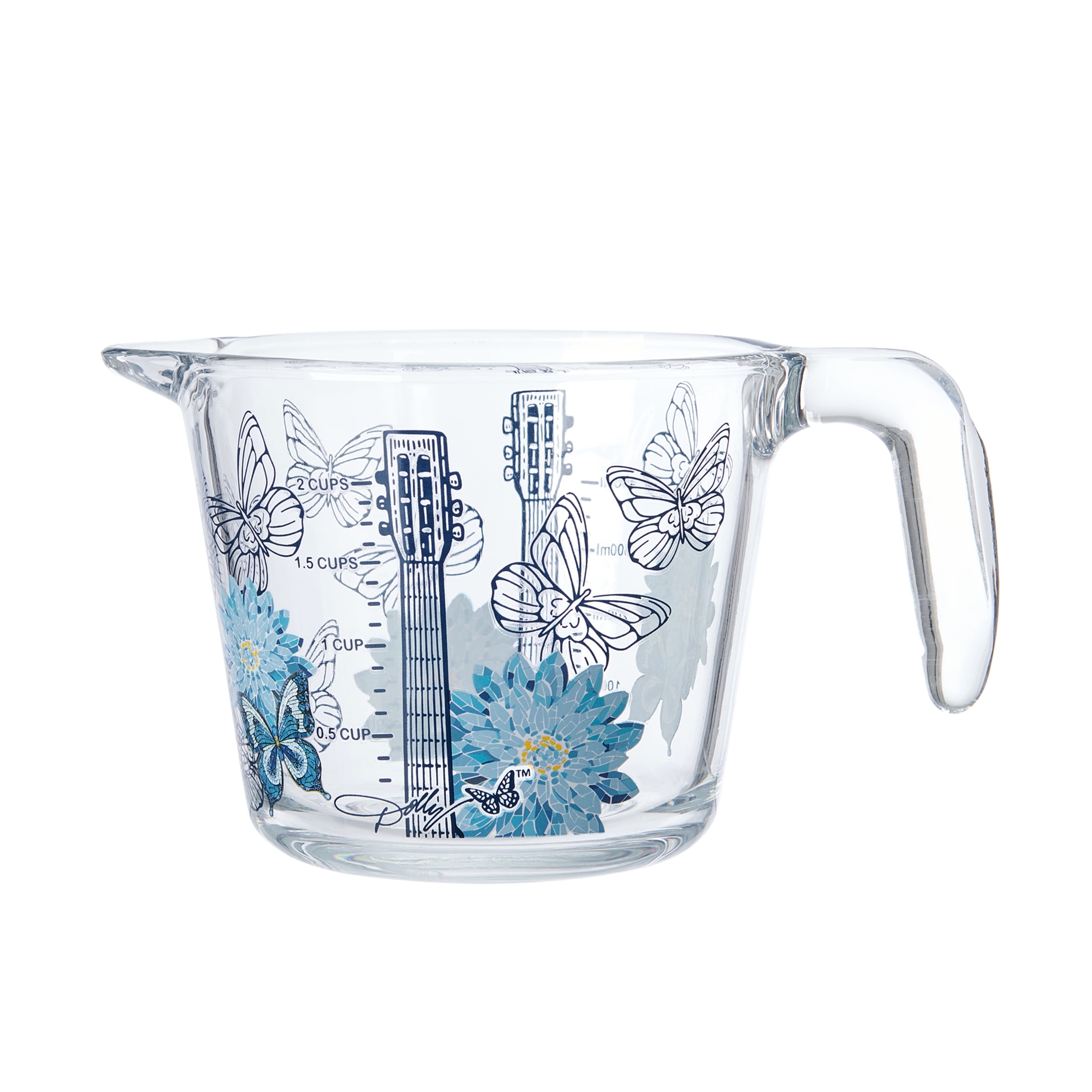 Dolly Parton 2-Cup Glass Measuring Cup, Flower