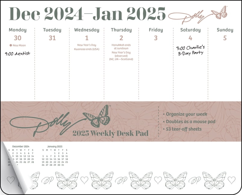 Dolly Parton 2025 Weekly Desk Pad Calendar (Calendar)