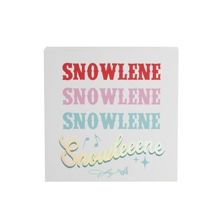 Dolly Parton 5.5 X 5.5 inch "Snowlene" Box Sign Decoration, White