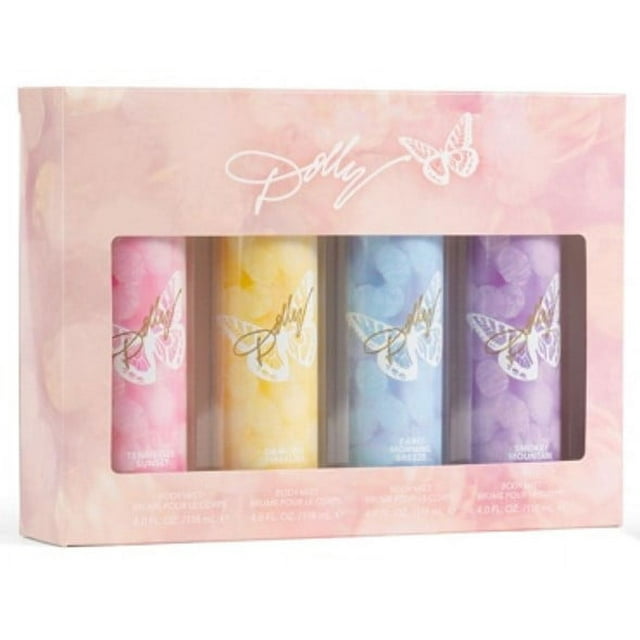 Dolly Parton Front Porch Collection, 4 Piece Body Spray Gift Set For
