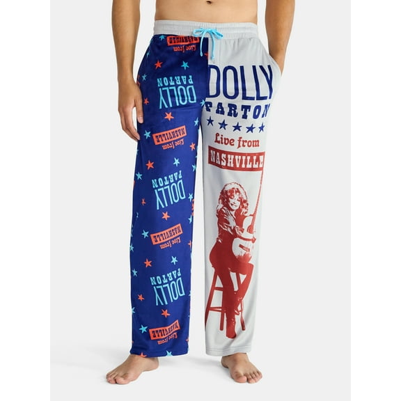 Dolly Parton Men's and Big Men's Split Leg Graphic Pants, Sizes S-2XL