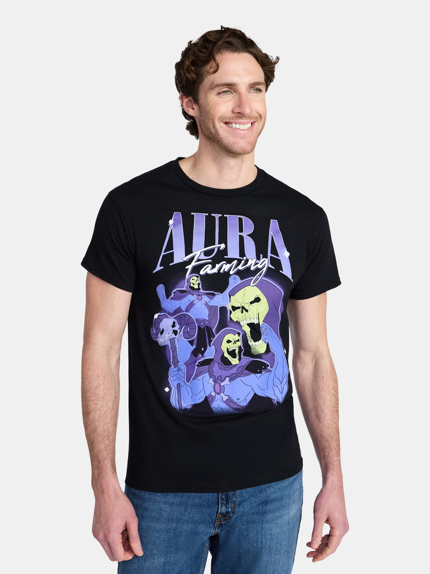 Masters of the Universe Men's and Big Men's Skeletor Aura Graphic Tee, Sizes S-3XL