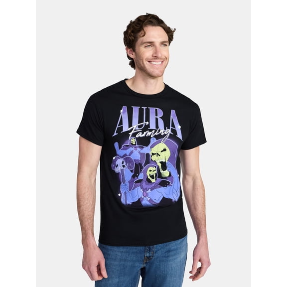 Masters of the Universe Men's and Big Men's Skeletor Aura Graphic Tee, Sizes S-3XL