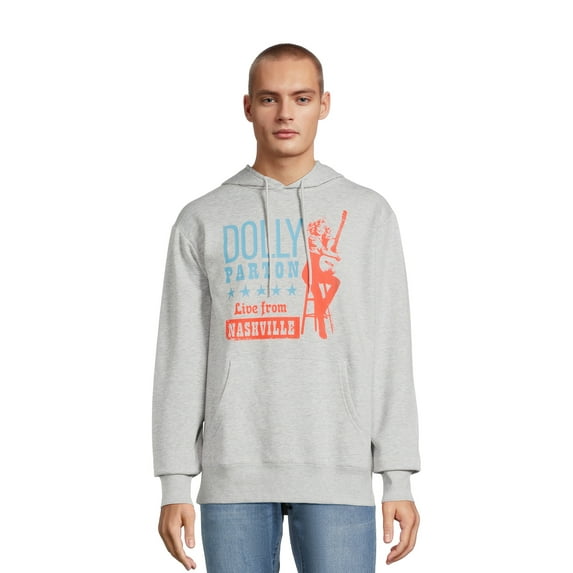 Dolly Parton Men's and Big Men's Graphic Hoodie Sweatshirt with Long Sleeves, Sizes S-3XL
