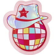 Dolly Parton Multi-Color Cowboy Hat Disco Ball Paper Plates, 8 Ct
