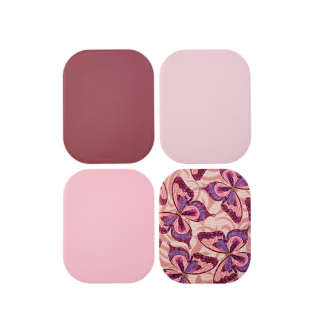 Dolly Parton Plastic 4-Piece Cutting Mat Set in Assorted Colors for Food Prep