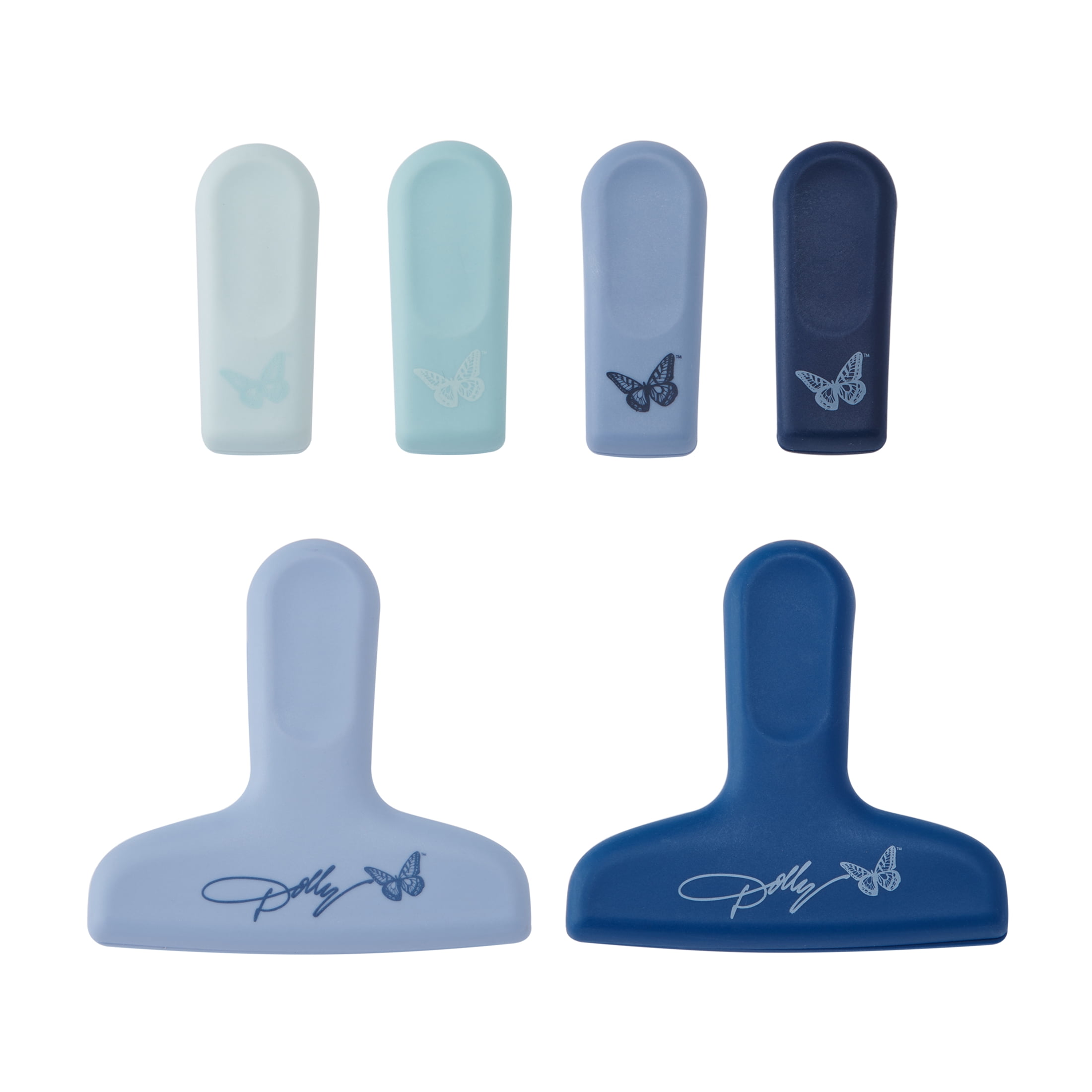 Dolly Parton Set of 6 Bag Clips, Blue