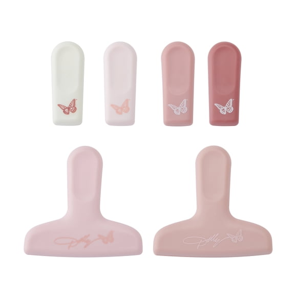 Dolly Parton Set of 6 Bag Clips, Blush