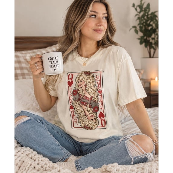 Dolly Queen of Hearts T-Shirt, Playing Card Portrait Tee