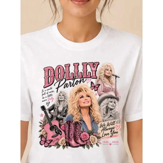 Dolly RIP Memorial Country Music Tribute T-Shirt - Walmart.com
