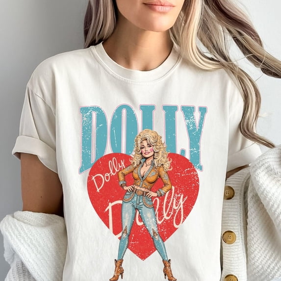 Dolly Retro Cowgirl Country Music Western Graphic T-Shirt